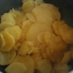 Caramelized Sweet potatoes on the stove