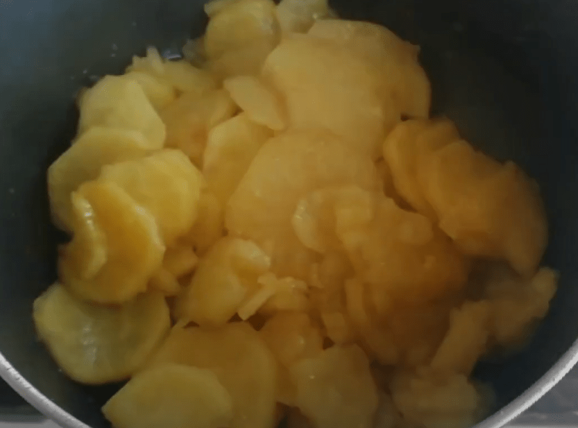 Caramelized Sweet potatoes on the stove