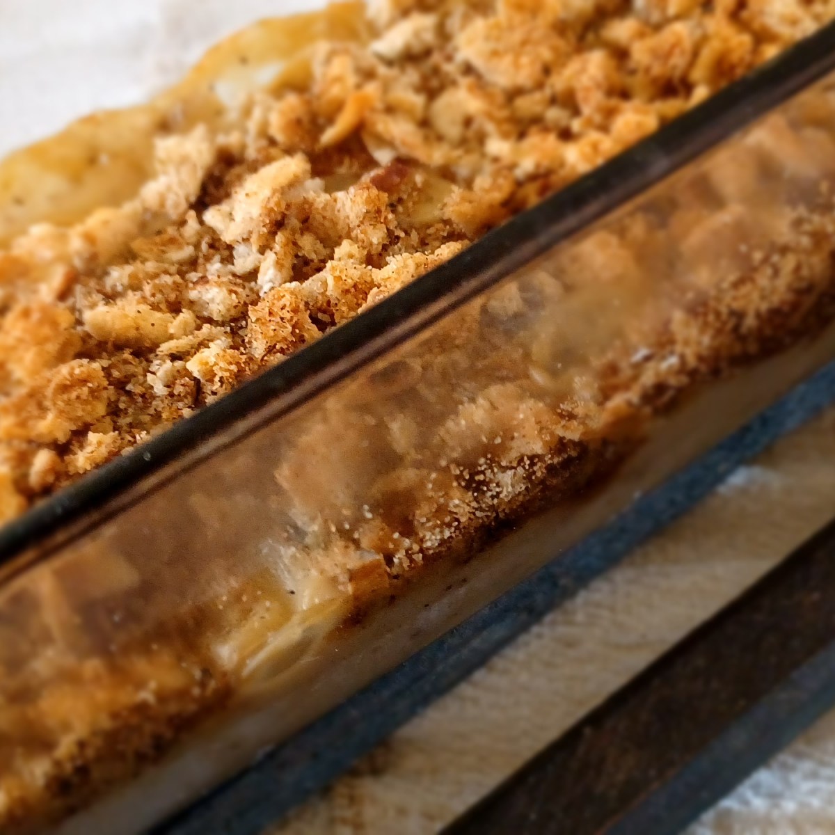 Delicious Potato Bake in a loaf pan