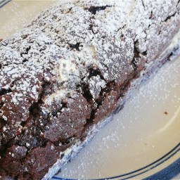 Chocolate Log Roll Cake – No Eggs!