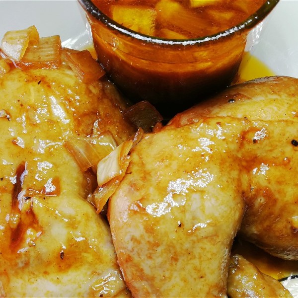 Copycat Bourbon Chicken in the Slow Cooker