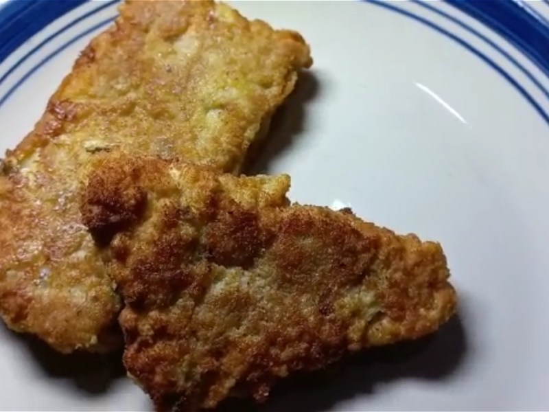 Homemade veggie & hake fish cake