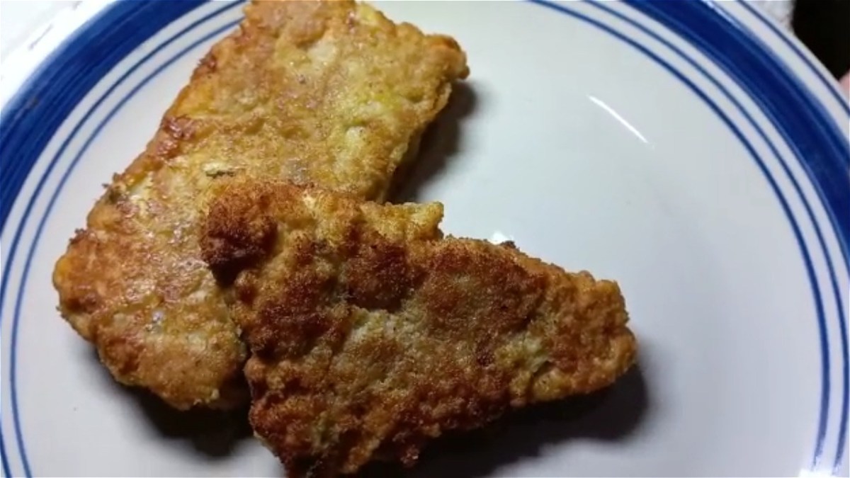 Homemade veggie & hake fish cake