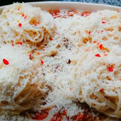 Creative way to use up your leftover spaghetti and mince